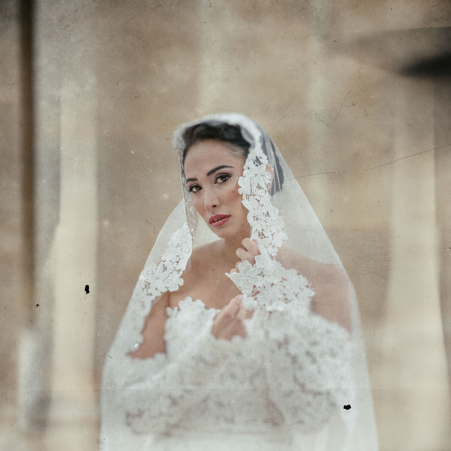 Fotografo matrimonio, ritratto old style, sposa, Firenze, Toscana